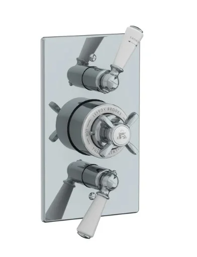 Lefroy Brooks Godolphin Conc Thermo Dual Flow Control Valve - Chrome
