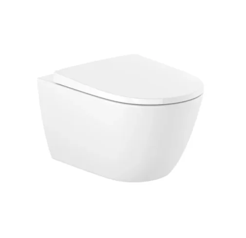 Roca Ona Wall Hung Pan - White (excl. Frame & Cistern) product image - Image 1
