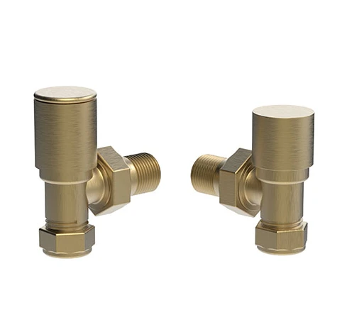 VogueUK Angled Valve Brushed Brass