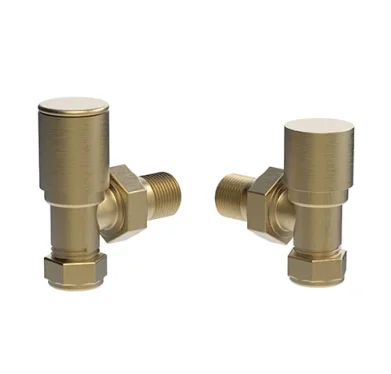 VogueUK Angled Valve Brushed Brass product image - Image 1