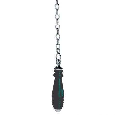Lefroy Brooks Classic Black Ceramic Pull & Chain - Chrome