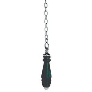Lefroy Brooks Classic Black Ceramic Pull & Chain - Antique Gold
