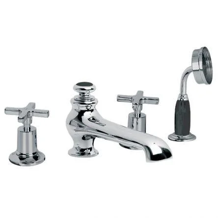 Lefroy Brooks Mackintosh D/m 4h Bath Set - Antique Gold