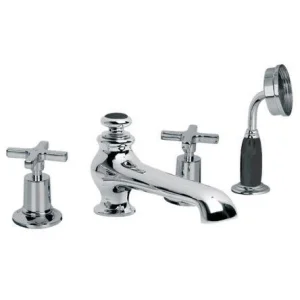 Lefroy Brooks Mackintosh D/m 4h Bath Set - Antique Gold