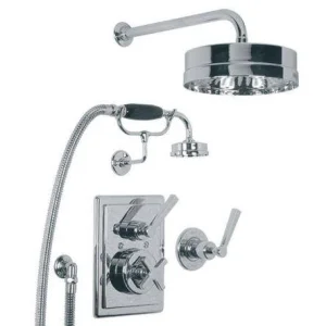 Lefroy Brooks Mackintosh Conc Thermo Valve, E/c Kit & 8" Rose - Chrome