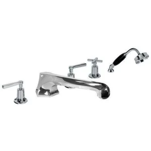 Lefroy Brooks Mackintosh Lever D/m Easyclean 5h Bath Set - Antique Gold