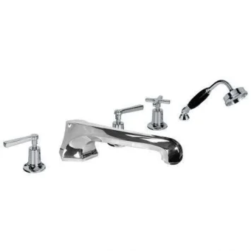 Lefroy Brooks Mackintosh Lever D/m Easyclean 5h Bath Set - Antique Gold product image - Image 1