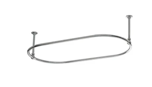 Vogue Shower Curtain Rail 1.2 Unheated Chrome  325X1625 detail view - Image 2