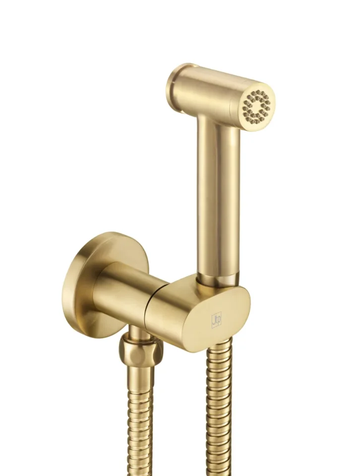 Douche set with safety stop brushed brass  product image - Image 1