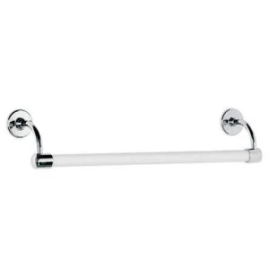 Lefroy Brooks Classic 508mm Large Bore Enamelled Towel Rail - Chrome
