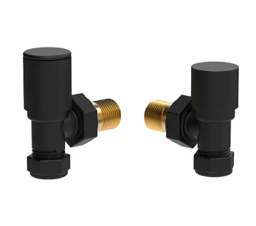 Vogue Arne Valves - Angled 1/2inch X 15mm 82 X 30mm Matt Black