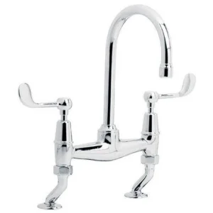 Lefroy Brooks Connaught Lever D/m Basin Bridge Mixer - Chrome