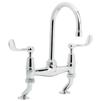 Lefroy Brooks Connaught Lever D/m Basin Bridge Mixer - Chrome product image - Image 1