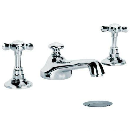 Lefroy Brooks Classic Charterhouse 3h Basin Mixer & Puw - Chrome
