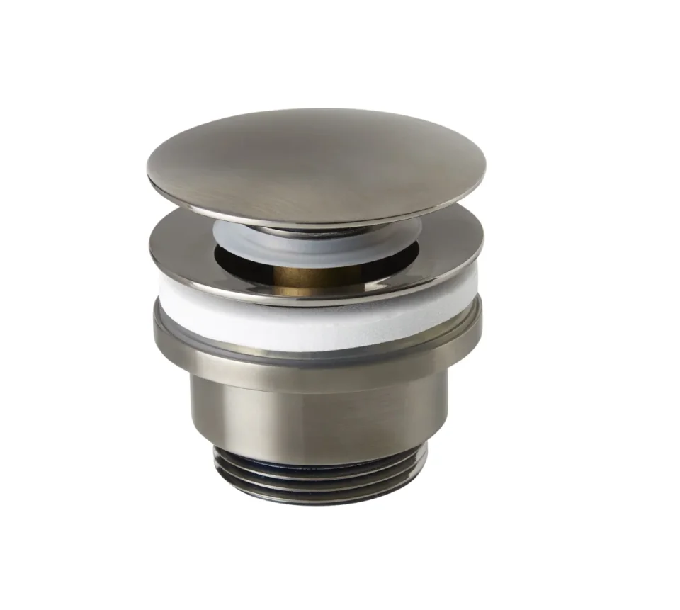 Just Taps Basin Waste, Unversal Slotted And Unslotted Brushed Black product image - Image 1