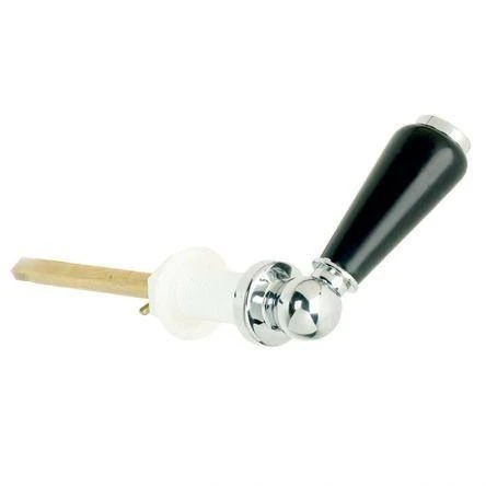 Lefroy Brooks Classic Black Ceramic Cistern Lever - Chrome
