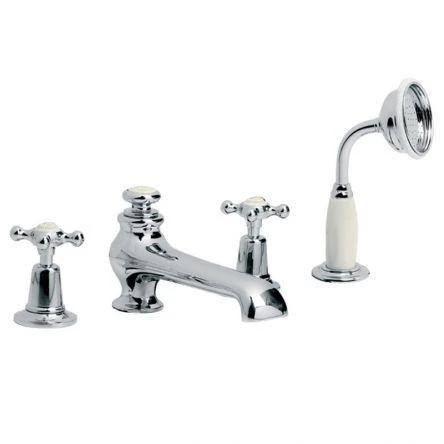 Lefroy Brooks Connaught D/m 4h Bath Set - Antique Gold