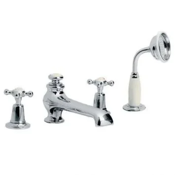 Lefroy Brooks Connaught D/m 4h Bath Set - Antique Gold product image - Image 1