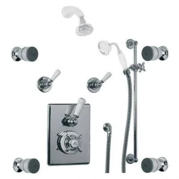 Lefroy Brooks Godolphin Conc Thermo Valve, Kit, Jets & Flow Ctrl - Antique Gold product image - Image 1