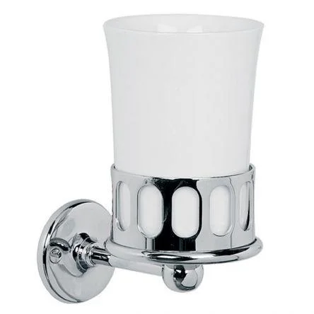 Lefroy Brooks Classic Bone China Mug & Holder - Chrome