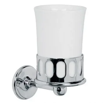 Lefroy Brooks Classic Bone China Mug & Holder - Chrome product image - Image 1