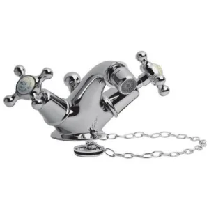 Lefroy Brooks Connaught Mono Basin Mixer With Plug & Chain - Antique Gold