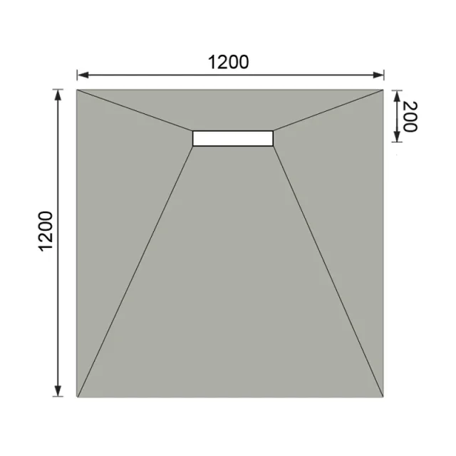Abacus Elements Level Access Kit Linear 300 Drain 12x12 End detail view - Image 2