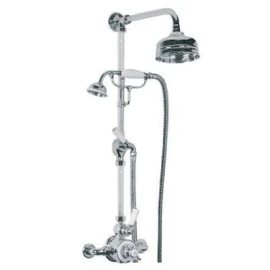 Lefroy Brooks Godolphin Exp Dual Thermo Valve, Kit & 5" Rose - Nickel