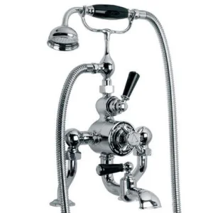 Lefroy Brooks Classic Blk Lever D/m Thermo Bsm, Cradle & Handset - Chrome