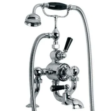 Lefroy Brooks Classic Blk Lever D/m Thermo Bsm, Cradle & Handset - Chrome product image - Image 1