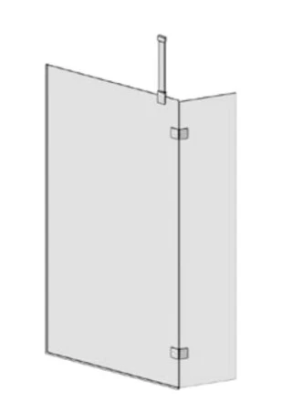 Abacus M Series 900+350mm Minimal 2000x900+350mm - Brushed Bronze With Ceiling Bar