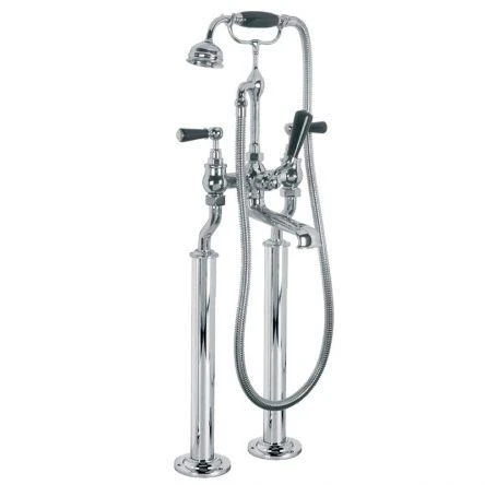 Lefroy Brooks Classic Black Lever Bsm With Standpipes - Chrome