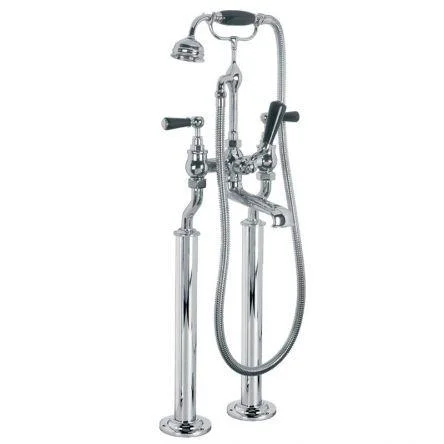 Lefroy Brooks Classic Black Lever Bsm With Standpipes - Chrome