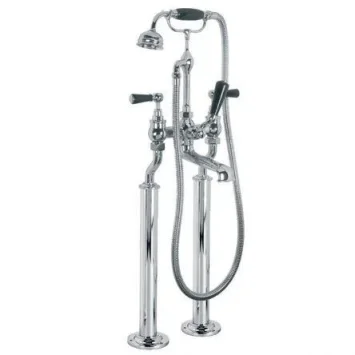 Lefroy Brooks Classic Black Lever Bsm With Standpipes - Chrome product image - Image 1