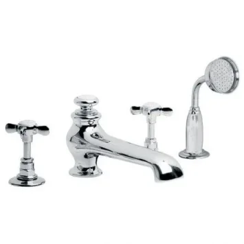 Lefroy Brooks Classic D/m 4h Bath Set - Nickel product image - Image 1