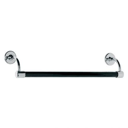 Lefroy Brooks Classic 508mm Large Bore Black Enamelled Towel Rail - Antique Gold
