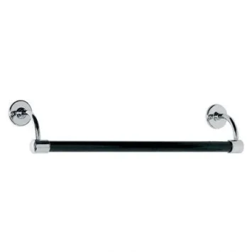 Lefroy Brooks Classic 508mm Large Bore Black Enamelled Towel Rail - Antique Gold product image - Image 1