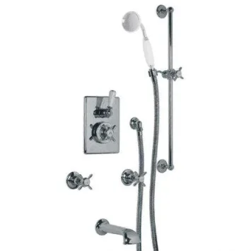Lefroy Brooks Godolphin Conc Thermo Shower, Bath Filler & Kit - Chrome product image - Image 1