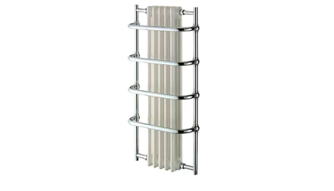 Vogue Sequel V Towel Radiator Heating Only - Chrome 1000X525 detail view - Image 2