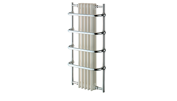 Vogue Sequel V Towel Radiator Heating Only - Chrome 1000X525 detail view - Image 2