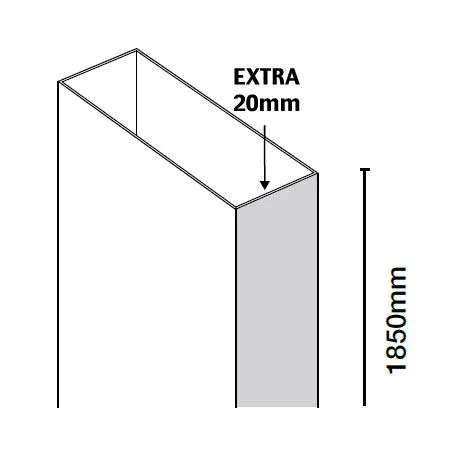 Merlyn 10 Series Quad Extension Profile 20mm