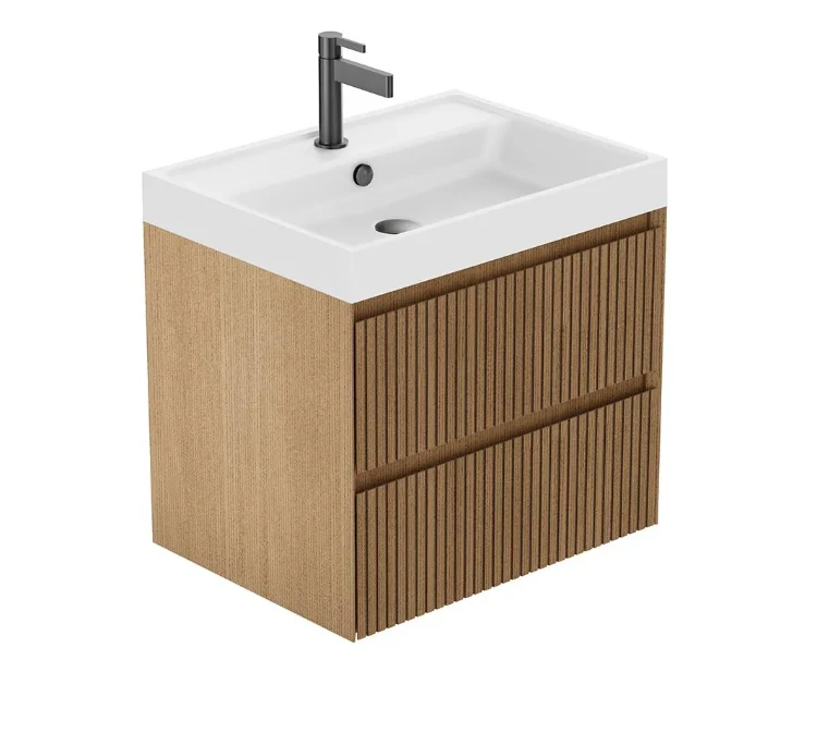 Vado Groove 600mm Vanity Unit - Wall Hung