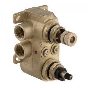 Vado Valve Body For Tablet 2 Outlet 2 Handle Concealed Thermostatic Valve Brass