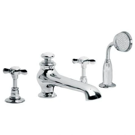 Lefroy Brooks Classic D/m 4h Bath Set - Chrome