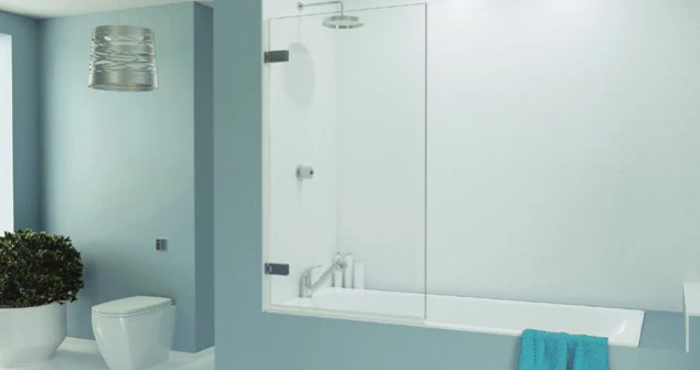 Merlyn Wall Hinged Single Panel Bathscreen Chrome 875mm