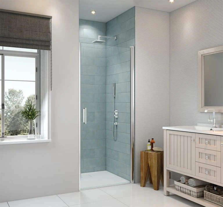 Merlyn 8 Series Frameless Pivot Showerwall 760mm