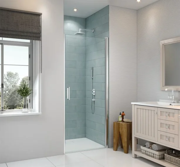 Merlyn 8 Series Frameless Pivot Showerwall 760mm product image - Image 1