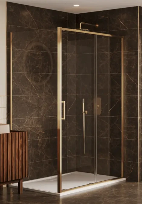 Merlyn Arysto Sleek Slider Door 1600 Brushed Brass