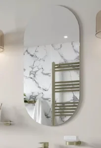 Verzino 1000x500mm Oval Plain Mirror