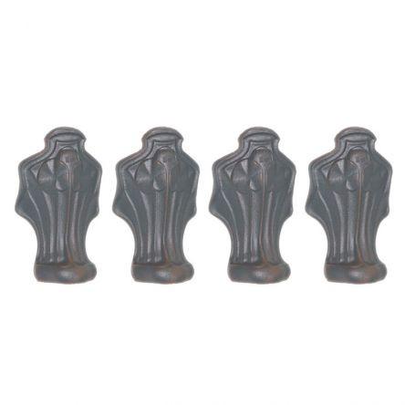 Lefroy Brooks Set Of 4 Cast Iron Bath Feet - White
